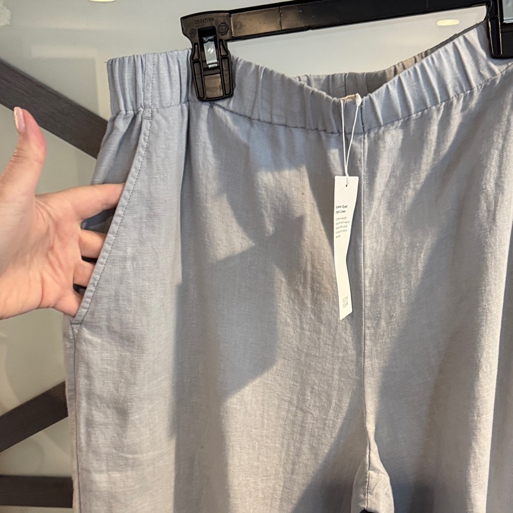 Eileen Fisher NWT Women's Linen Pull On Wide Leg Pants - Picture 7 of 12